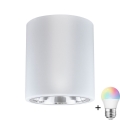 Светильник прожекторний LED RGBW JUPITER 1xE27/6,5W/230V, 2700-6500K, Wi-Fi, діаметр 13 см, білий