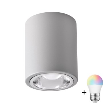 Світильник точковий LED RGBW JUPITER 1xE27/6.5W/230V, 2700-6500K, Wi-Fi, діаметр 9.8 см, сірий