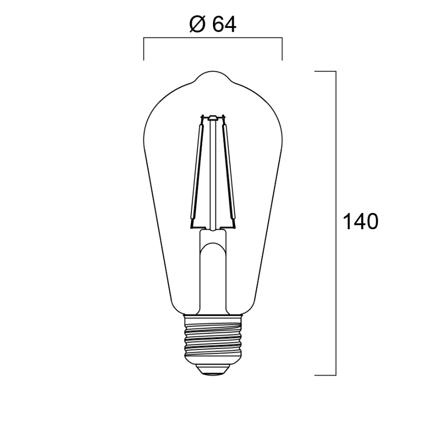 Sylvania - Ampoule LED FILAMENT ST64 E27/4,5W/230V 2500K