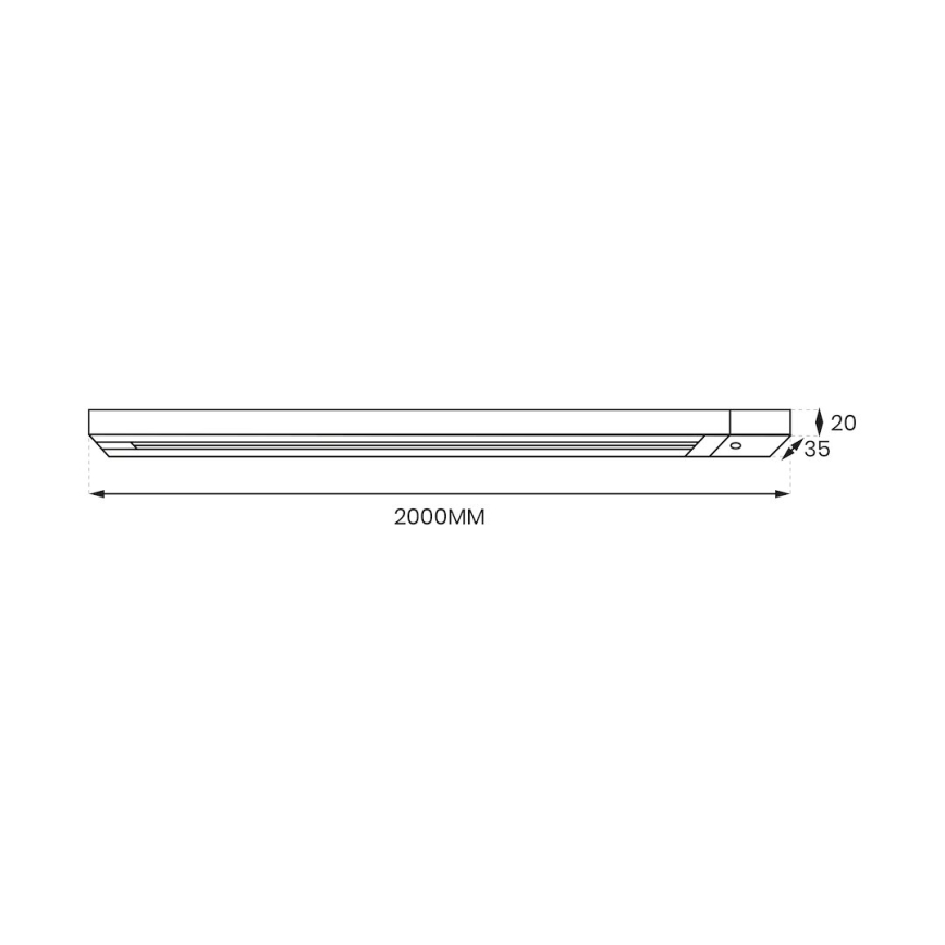 Système de rail monophase TRACK 2 m blanc