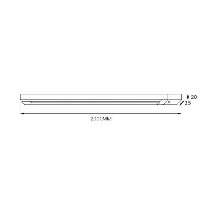 Système de rail monophase TRACK 2 m noir