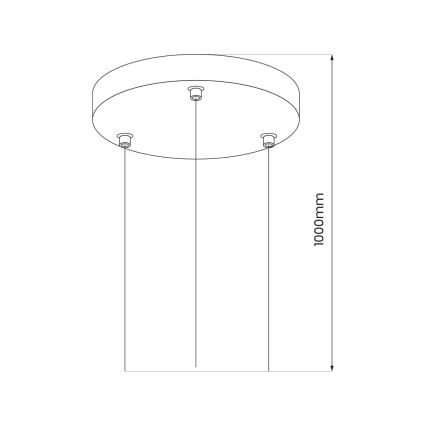 Système de suspension pour luminaires MAQ 18W/24W/50W 1m noir