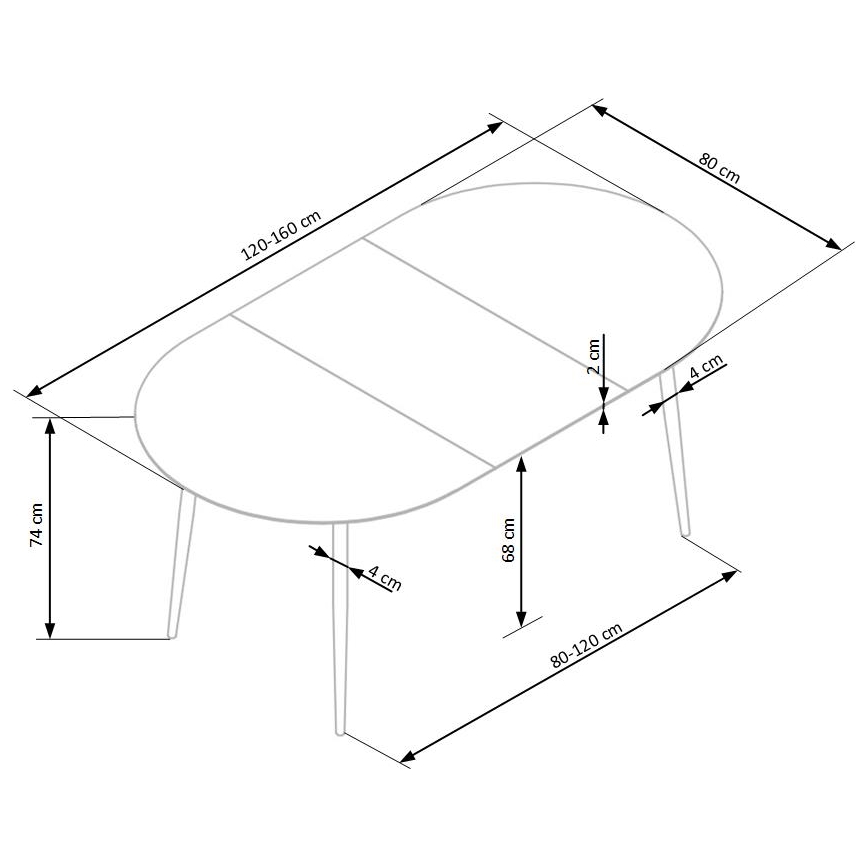 Table à manger BALNOR chêne/noir