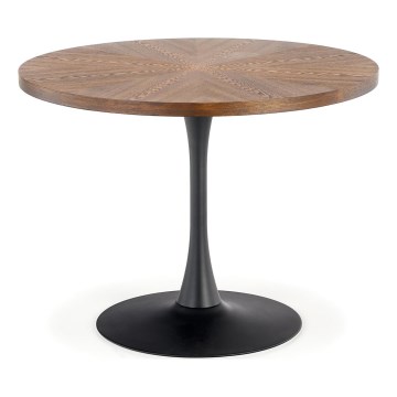 Table à manger CARMELO 75 x 100 cm noir/marron