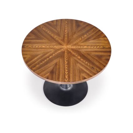 Table à manger CARMELO 75 x 100 cm noir/marron