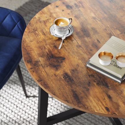 Table à manger ELDUR marron/noir