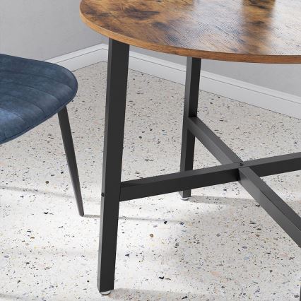 Table à manger ELDUR marron/noir