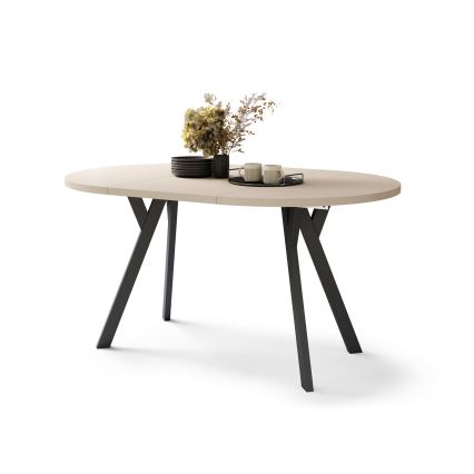 Table à manger extensible ARTUR beige/noir