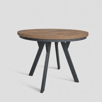 Table à manger extensible CENTRO 100/140x77 cm chêne Lefkas/noir
