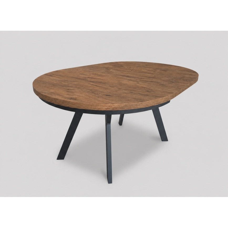 Table à manger extensible CENTRO 100/140x77 cm chêne Lefkas/noir
