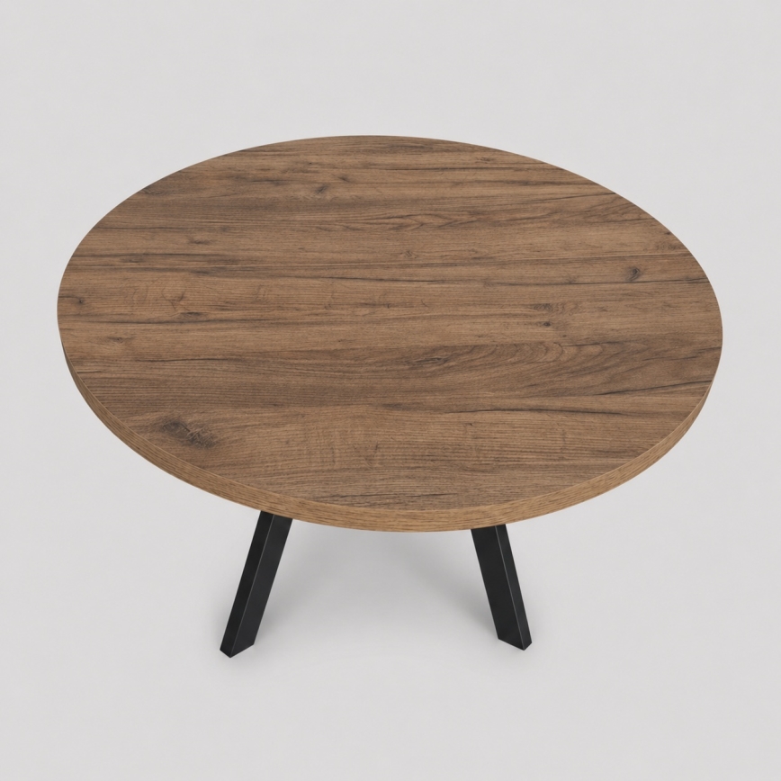 Table à manger extensible CENTRO 100/140x77 cm chêne Lefkas/noir