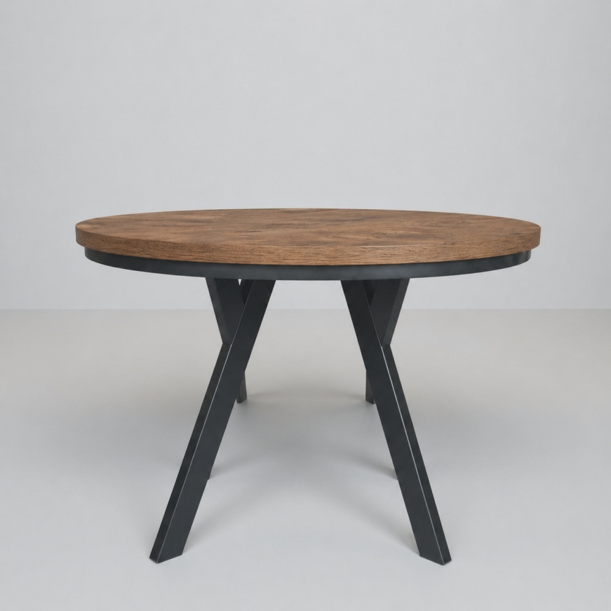 Table à manger extensible CENTRO 100/140x77 cm chêne Lefkas/noir