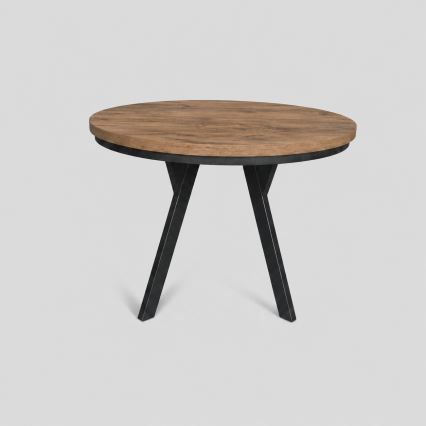 Table à manger extensible CENTRO 100/140x77 cm chêne Lefkas/noir