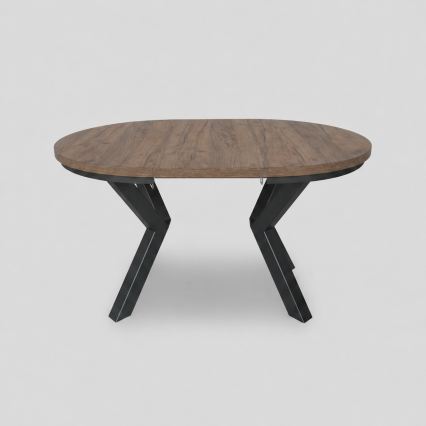Table à manger extensible CONVI 100/140x73 cm chêne Lefkas/noir