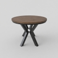 Table à manger extensible CONVI 100/140x77 cm chêne lefkas/noir