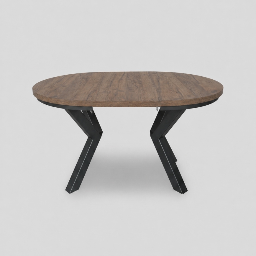 Table à manger extensible CONVI 100/140x77 cm chêne lefkas/noir