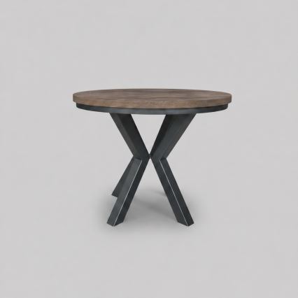 Table à manger extensible CONVI 100/140x77 cm chêne lefkas/noir
