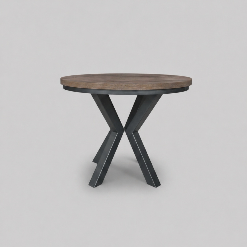Table à manger extensible CONVI 100/140x77 cm chêne lefkas/noir