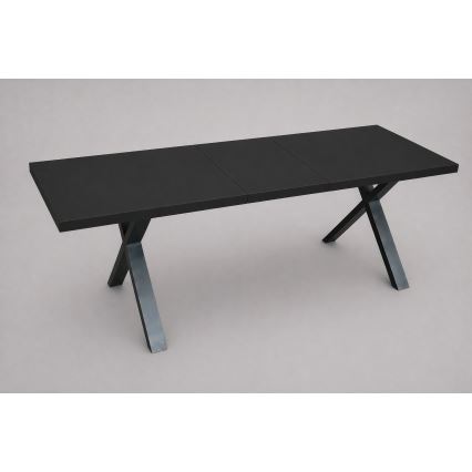 Table à manger extensible DOMO 150/190x80 cm noire