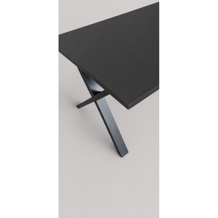 Table à manger extensible DOMO 150/190x80 cm noire