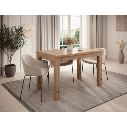 Table à manger extensible DOO 120/160x75 cm chêne artisan