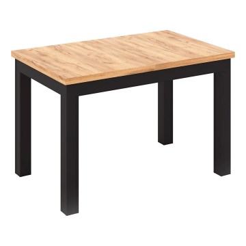 Table à manger extensible DOO 120/160x75 cm chêne artisan/noir