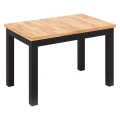 Table à manger extensible DOO 120/160x75 cm chêne craft/noir