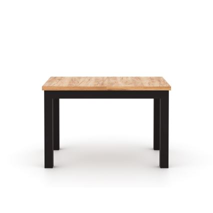 Table à manger extensible DOO 120/160x75 cm chêne craft/noir