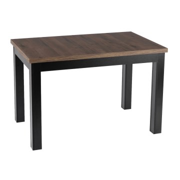 Table à manger extensible DOO 120/160x75 cm makadamia/noir