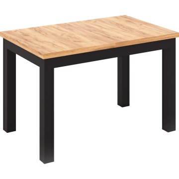 Table à manger extensible DOO chêne artisan/noir