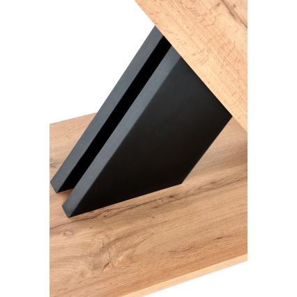 Table à manger extensible DROM 130/175x85 cm chêne Wotan/noir