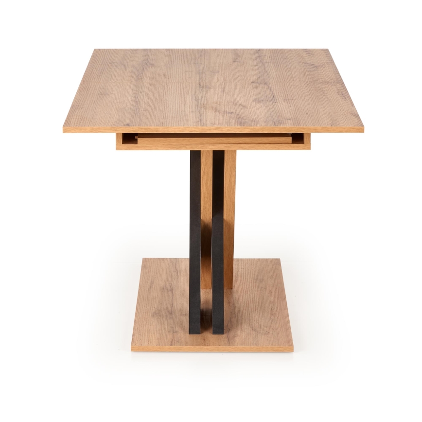 Table à manger extensible DROM 130/175x85 cm chêne Wotan/noir