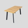 Table à manger extensible KERNO 150/190x80 cm chêne craft/noir
