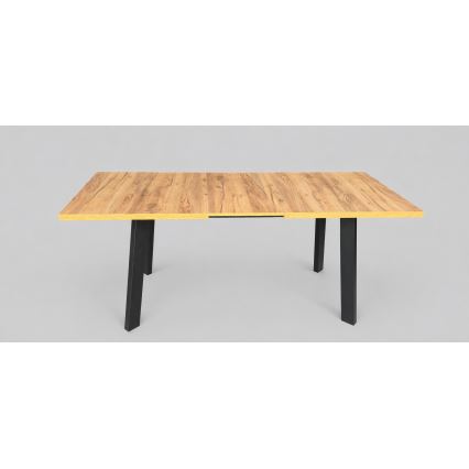 Table à manger extensible KERNO 150/190x80 cm chêne craft/noir