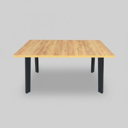 Table à manger extensible KERNO 150/190x80 cm chêne craft/noir