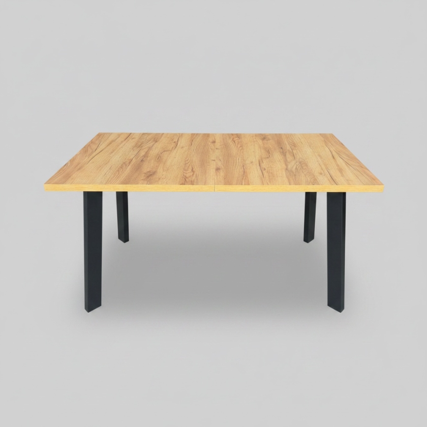 Table à manger extensible KERNO 150/190x80 cm chêne craft/noir