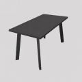 Table à manger extensible KERNO 150/190x80 cm, noir