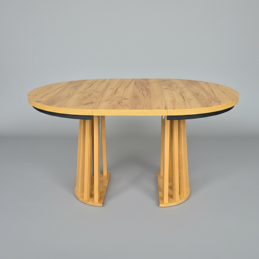 Table à manger extensible NEXUS 100/140x77 cm chêne craft/noir