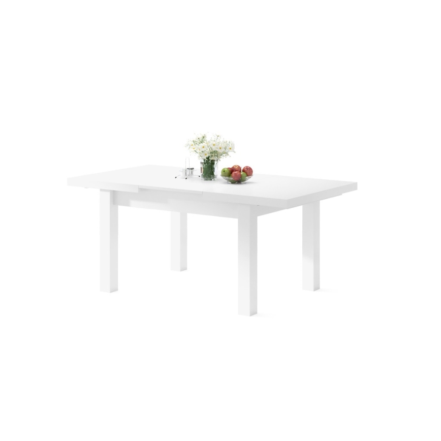 Table à manger extensible pour 12 personnes RALF 120/270x90 cm blanche