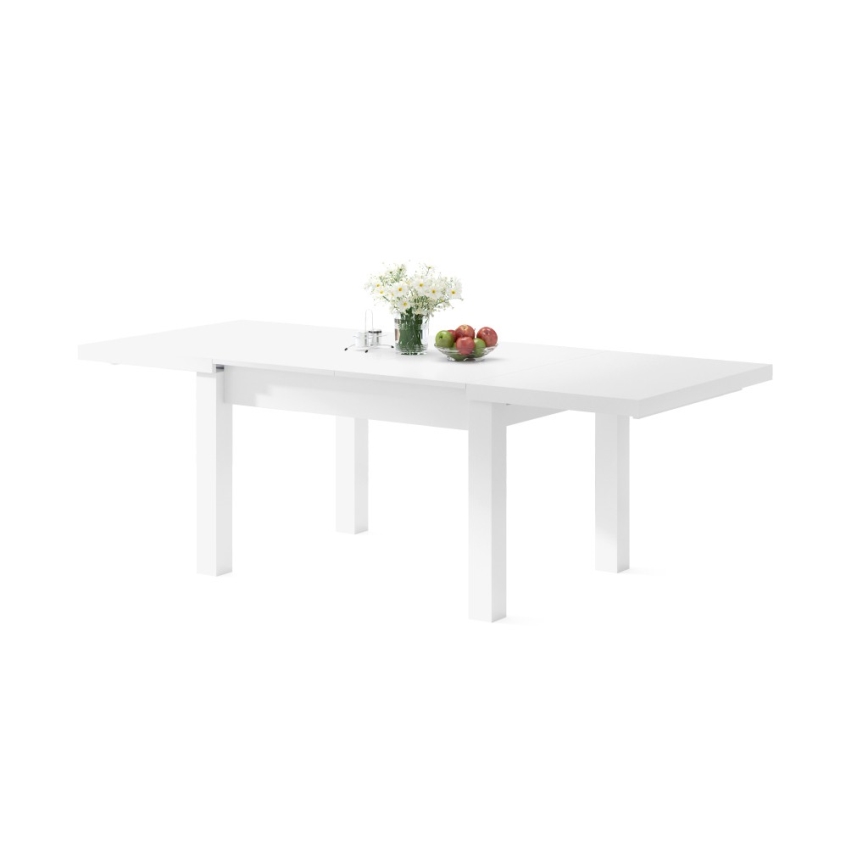 Table à manger extensible pour 12 personnes RALF 120/270x90 cm blanche