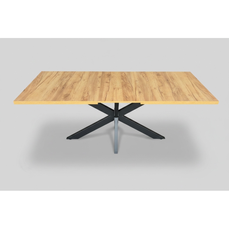 Table à manger extensible SAMLE 150/190x80 cm chêne craft/noir