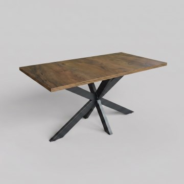 Table à manger extensible SAMLE 150/190x80 cm chêne Lefkas/noir