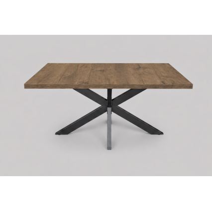Table à manger extensible SAMLE 150/190x80 cm chêne Lefkas/noir