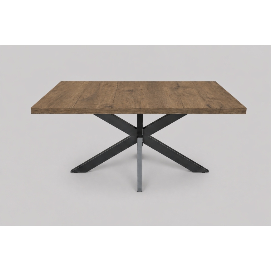 Table à manger extensible SAMLE 150/190x80 cm chêne Lefkas/noir