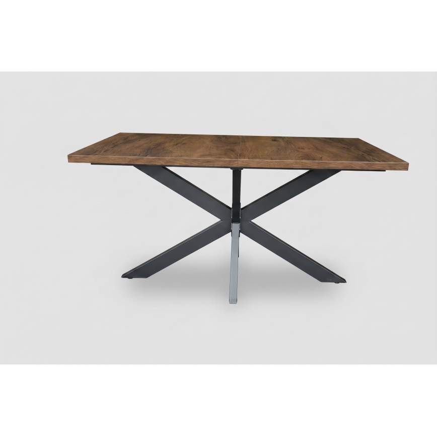 Table à manger extensible SAMLE 150/190x80 cm chêne Lefkas/noir