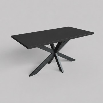 Table à manger extensible SAMLE 150/190x80 cm noire