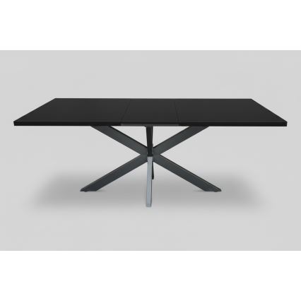 Table à manger extensible SAMLE 150/190x80 cm noire
