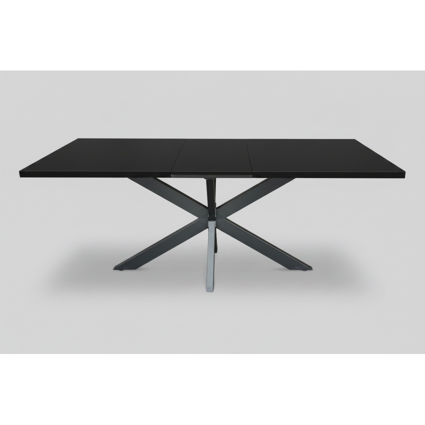 Table à manger extensible SAMLE 150/190x80 cm noire