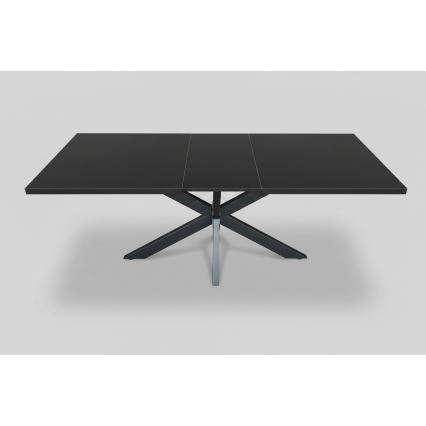 Table à manger extensible SAMLE 150/190x80 cm noire
