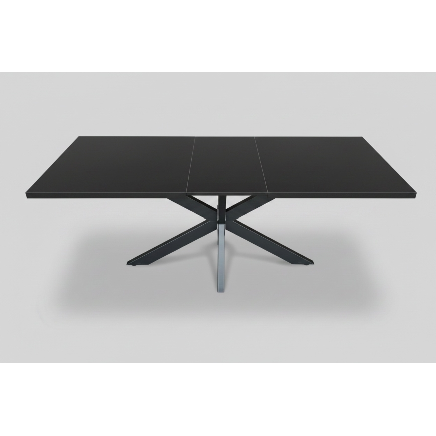Table à manger extensible SAMLE 150/190x80 cm noire